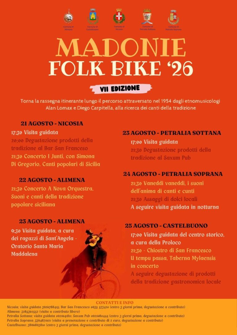 21 – 25 agosto Folk Bike Madonie